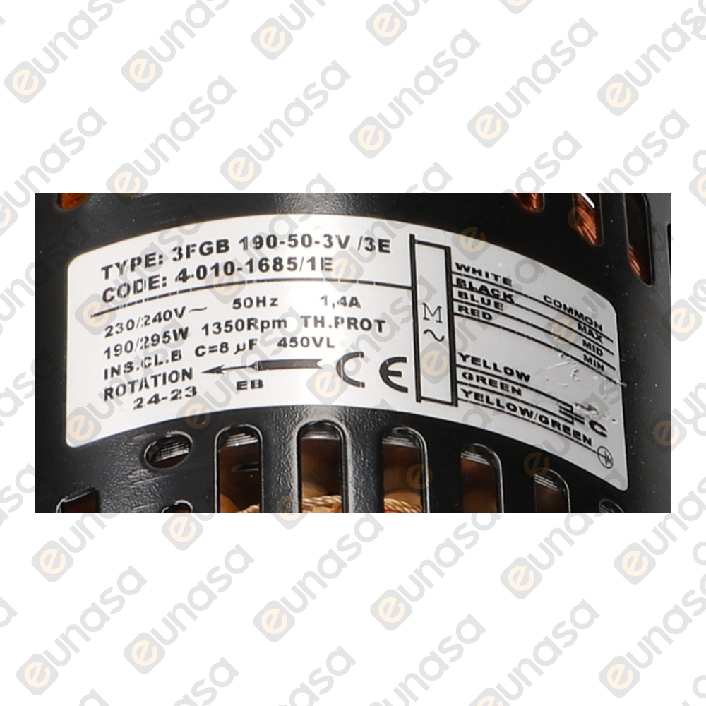 116919 Double Shaft Motor 230V 50Hz 190/295W 1350rpm Motor