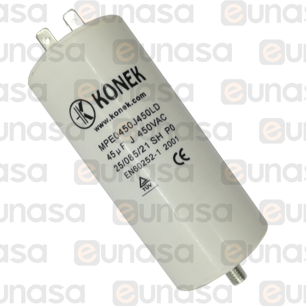 Condensatore 45µF 450V - Per Idropulitrici E Frantoi Vegetali, Compatibile Con Bosch, Lavor, Mac Allister - Foto 2