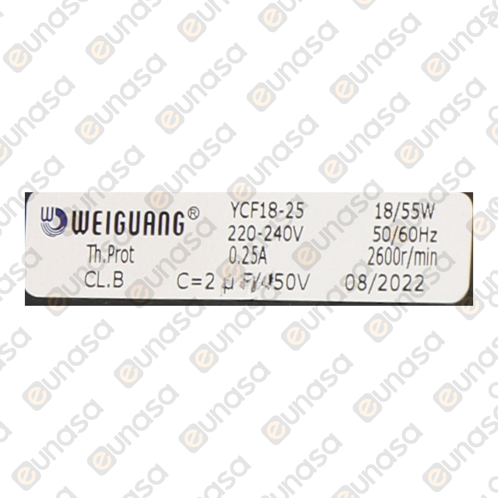 84472/012 Fan Motor 230V 50/60HZ 18/55W 2600rpm - Motor 84472/012 Fan Motor 230V 50/60HZ 18/55W 2600rpm - Motor